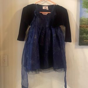 Dark blue size 4 toddler dress.